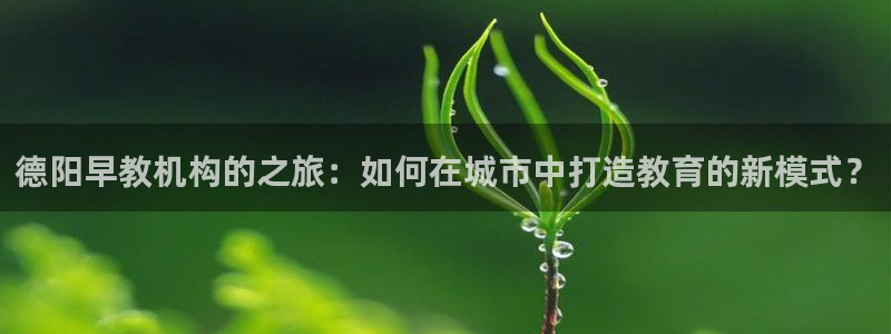 恒行开户娱乐6ll5l特惠：德阳早教机构的之旅：如何在城市中打造教育的新模式？