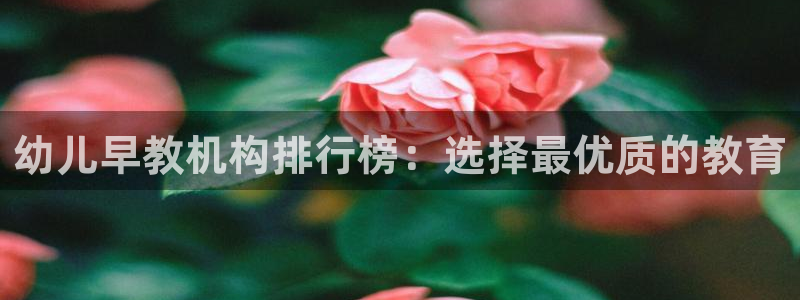 恒行2郑74OOO5：幼儿早教机构排行榜：选择最优质的教育