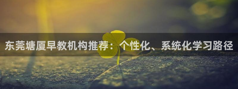恒行注册招收6ll5l指定：东莞塘厦早教机构推荐：个性化、系统化学习路径