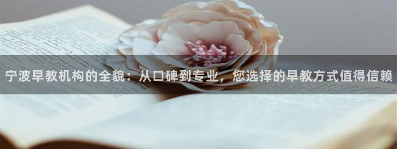 恒行2蒋74OOO5:宁波早教机构的全貌:从口碑到专业,您选择的早教方式值得信赖