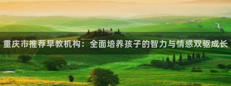 恒行2许74OOO5：重庆市推荐早教机构：全面培养孩子的智力与情感双驱成长