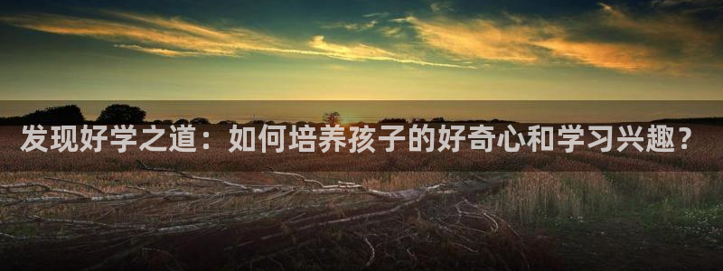 恒行主管总代6ll5l周至：发现好学之道：如何培养孩子的好奇心和学习兴趣？