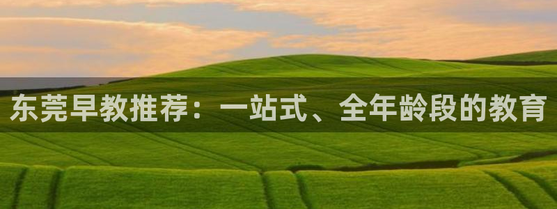 恒行娱乐蒋74OOO5：东莞早教推荐：一站式、全年龄段的教育
