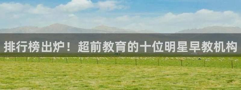 恒行5娱乐:排行榜出炉!超前教育的十位明星早教机构