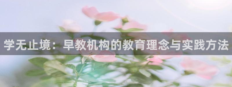 恒行娱乐郑74OOO5:学无止境:早教机构的教育理念与实践方法