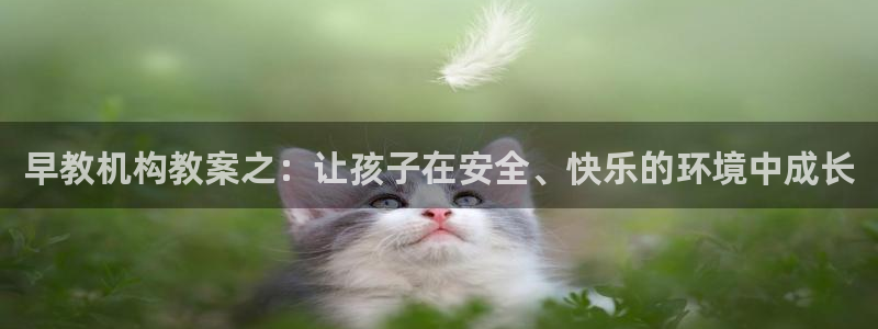 恒行娱乐5ll533主管优雅:早教机构教案之:让孩子在安全、快乐的环境中成长