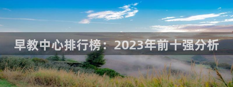 恒行娱乐蜗74ooo5指磁：早教中心排行榜：2023年前十强分析