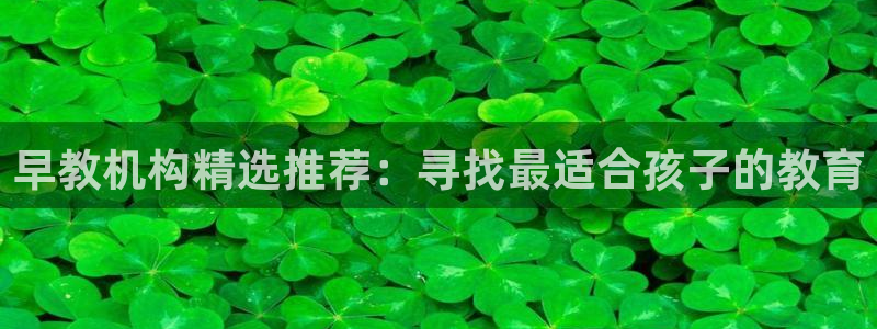 恒行3乃5O6917：早教机构精选推荐：寻找最适合孩子的教育